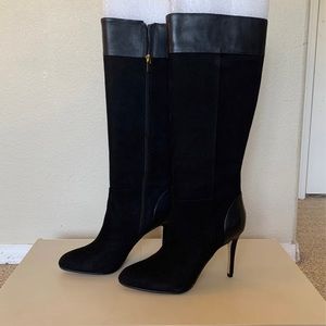 Brand New Black Tall Suede boots
